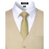 imageMens Classic Slim Fit Dress Vest Formal Wedding Prom Tuxedo Suit Vest with PocketBeige