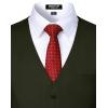 imageMens Classic Slim Fit Dress Vest Formal Wedding Prom Tuxedo Suit Vest with PocketDark Green
