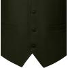 imageMens Classic Slim Fit Dress Vest Formal Wedding Prom Tuxedo Suit Vest with PocketDark Green