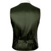 imageMens Classic Slim Fit Dress Vest Formal Wedding Prom Tuxedo Suit Vest with PocketDark Green