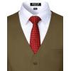 imageMens Classic Slim Fit Dress Vest Formal Wedding Prom Tuxedo Suit Vest with PocketDark Khaki