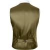 imageMens Classic Slim Fit Dress Vest Formal Wedding Prom Tuxedo Suit Vest with PocketDark Khaki