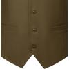 imageMens Classic Slim Fit Dress Vest Formal Wedding Prom Tuxedo Suit Vest with PocketDark Khaki