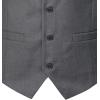 imageMens Classic Slim Fit Dress Vest Formal Wedding Prom Tuxedo Suit Vest with PocketGrey