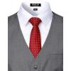 imageMens Classic Slim Fit Dress Vest Formal Wedding Prom Tuxedo Suit Vest with PocketGrey