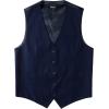 imageMens Classic Slim Fit Dress Vest Formal Wedding Prom Tuxedo Suit Vest with PocketNavy Blue
