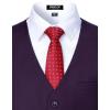 imageMens Classic Slim Fit Dress Vest Formal Wedding Prom Tuxedo Suit Vest with PocketPurple