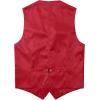 imageMens Classic Slim Fit Dress Vest Formal Wedding Prom Tuxedo Suit Vest with PocketRed