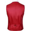 imageMens Classic Slim Fit Dress Vest Formal Wedding Prom Tuxedo Suit Vest with PocketRed