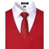 imageMens Classic Slim Fit Dress Vest Formal Wedding Prom Tuxedo Suit Vest with PocketRed