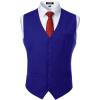 imageMens Classic Slim Fit Dress Vest Formal Wedding Prom Tuxedo Suit Vest with PocketRoyal Blue