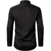 imageMens Stretch MultiUse Long Sleeve Dress Shirts Party Prom Wedding Shirts with Slight SheenBlack