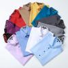 imageMens Stretch MultiUse Long Sleeve Dress Shirts Party Prom Wedding Shirts with Slight SheenBlue