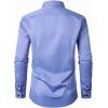imageMens Stretch MultiUse Long Sleeve Dress Shirts Party Prom Wedding Shirts with Slight SheenBlue