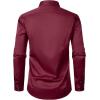 imageMens Stretch MultiUse Long Sleeve Dress Shirts Party Prom Wedding Shirts with Slight SheenBurgundy