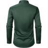 imageMens Stretch MultiUse Long Sleeve Dress Shirts Party Prom Wedding Shirts with Slight SheenDark Green