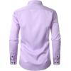 imageMens Stretch MultiUse Long Sleeve Dress Shirts Party Prom Wedding Shirts with Slight SheenLavender Purple