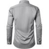 imageMens Stretch MultiUse Long Sleeve Dress Shirts Party Prom Wedding Shirts with Slight SheenLight Grey