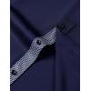 imageMens Stretch MultiUse Long Sleeve Dress Shirts Party Prom Wedding Shirts with Slight SheenNavy Blue