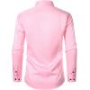 imageMens Stretch MultiUse Long Sleeve Dress Shirts Party Prom Wedding Shirts with Slight SheenPink