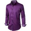 imageMens Stretch MultiUse Long Sleeve Dress Shirts Party Prom Wedding Shirts with Slight SheenPurple
