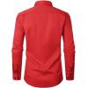 imageMens Stretch MultiUse Long Sleeve Dress Shirts Party Prom Wedding Shirts with Slight SheenRed