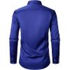imageMens Stretch MultiUse Long Sleeve Dress Shirts Party Prom Wedding Shirts with Slight SheenRoyal Blue