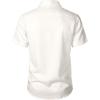 imageMens Stretch Textured Short Sleeve Button Down Shirts Summer Casual Beach Wedding Vacation ShirtIvory White