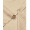 imageMens Stretch Textured Short Sleeve Button Down Shirts Summer Casual Beach Wedding Vacation ShirtKhaki