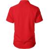 imageMens Stretch Textured Short Sleeve Button Down Shirts Summer Casual Beach Wedding Vacation ShirtRed