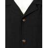 imageMens 2 Piece Outfits Summer Relaxed Fit Walking Suit Casual Cuban Guayabera Shirt and Pants Set Beach VacationBlack