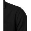 imageMens 2 Piece Outfits Summer Relaxed Fit Walking Suit Casual Cuban Guayabera Shirt and Pants Set Beach VacationBlack