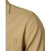 imageMens 2 Piece Outfits Summer Relaxed Fit Walking Suit Casual Cuban Guayabera Shirt and Pants Set Beach VacationKhaki