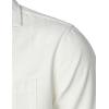 imageMens 2 Piece Outfits Summer Relaxed Fit Walking Suit Casual Cuban Guayabera Shirt and Pants Set Beach VacationWhite