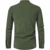 imageMens Pure Cotton Retro Lace Up Shirts for Renaissance Pirate Viking MedievalArmy Green