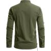imageMens Pure Cotton Retro Lace Up Shirts for Renaissance Pirate Viking MedievalArmy Green Retro