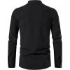 imageMens Pure Cotton Retro Lace Up Shirts for Renaissance Pirate Viking MedievalBlack