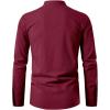imageMens Pure Cotton Retro Lace Up Shirts for Renaissance Pirate Viking MedievalBurgundy