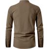 imageMens Pure Cotton Retro Lace Up Shirts for Renaissance Pirate Viking MedievalCoffee