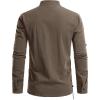 imageMens Pure Cotton Retro Lace Up Shirts for Renaissance Pirate Viking MedievalCoffee Retro