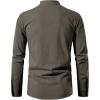 imageMens Pure Cotton Retro Lace Up Shirts for Renaissance Pirate Viking MedievalDark Grey