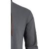 imageMens Pure Cotton Retro Lace Up Shirts for Renaissance Pirate Viking MedievalGreyd