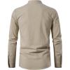 imageMens Pure Cotton Retro Lace Up Shirts for Renaissance Pirate Viking MedievalKhaki