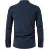 imageMens Pure Cotton Retro Lace Up Shirts for Renaissance Pirate Viking MedievalNavy Blue