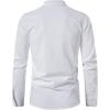 imageMens Pure Cotton Retro Lace Up Shirts for Renaissance Pirate Viking MedievalWhite
