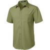 imageMens Stretch Wrinkle Free Short Sleeve Texture Shirt Summer Lightweight Button Down Shirts for Beach VacationArmy Green