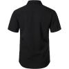 imageMens Stretch Wrinkle Free Short Sleeve Texture Shirt Summer Lightweight Button Down Shirts for Beach VacationBlack