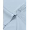 imageMens Stretch Wrinkle Free Short Sleeve Texture Shirt Summer Lightweight Button Down Shirts for Beach VacationCool Blue