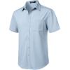 imageMens Stretch Wrinkle Free Short Sleeve Texture Shirt Summer Lightweight Button Down Shirts for Beach VacationCool Blue