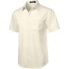 imageMens Stretch Wrinkle Free Short Sleeve Texture Shirt Summer Lightweight Button Down Shirts for Beach VacationCream White
